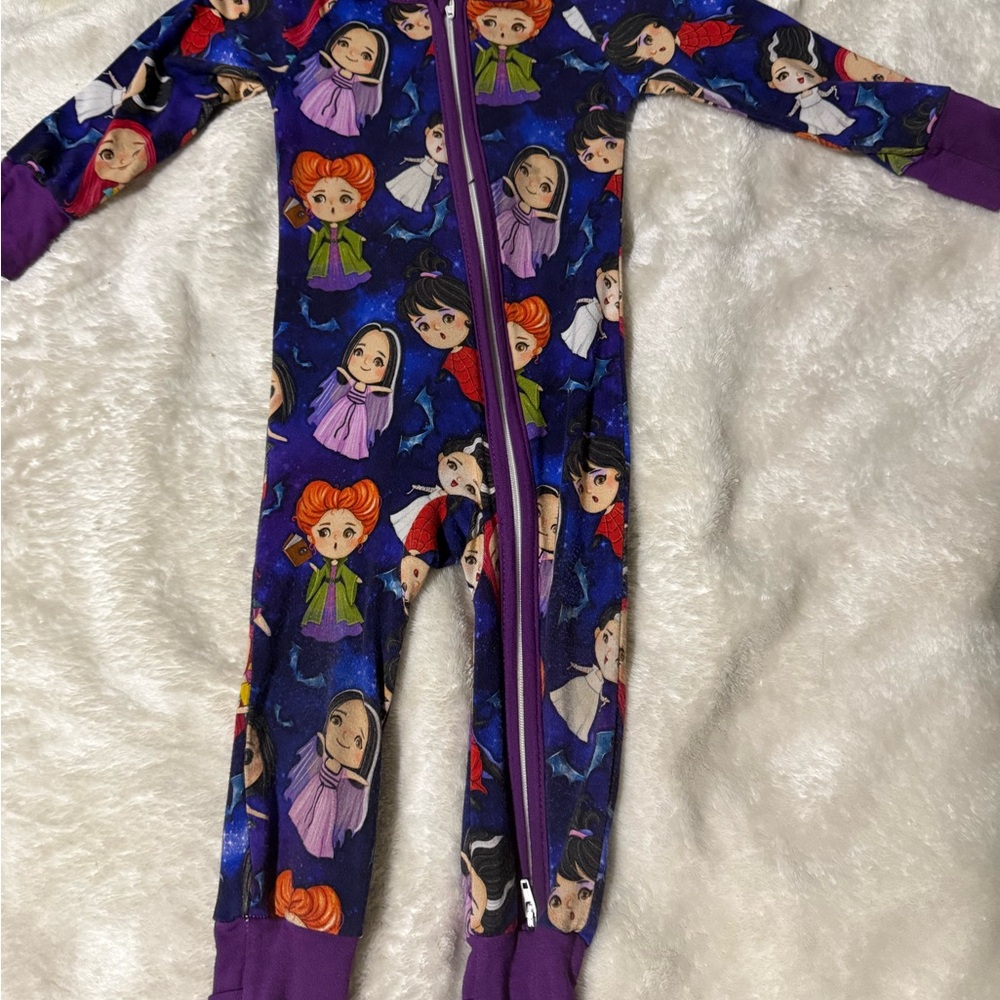 Colorful Cartoon Print Kids Footie
